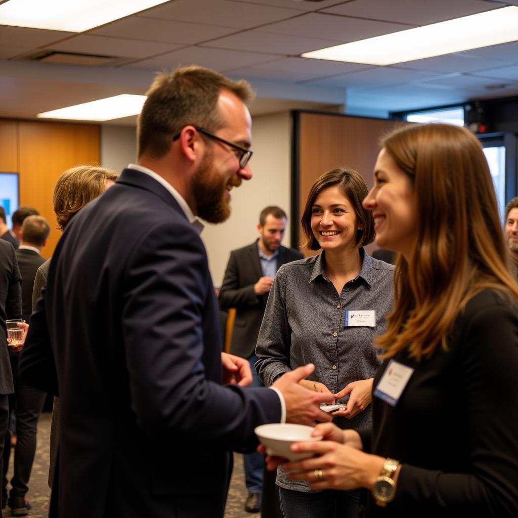 Networking at a College Music Society Event