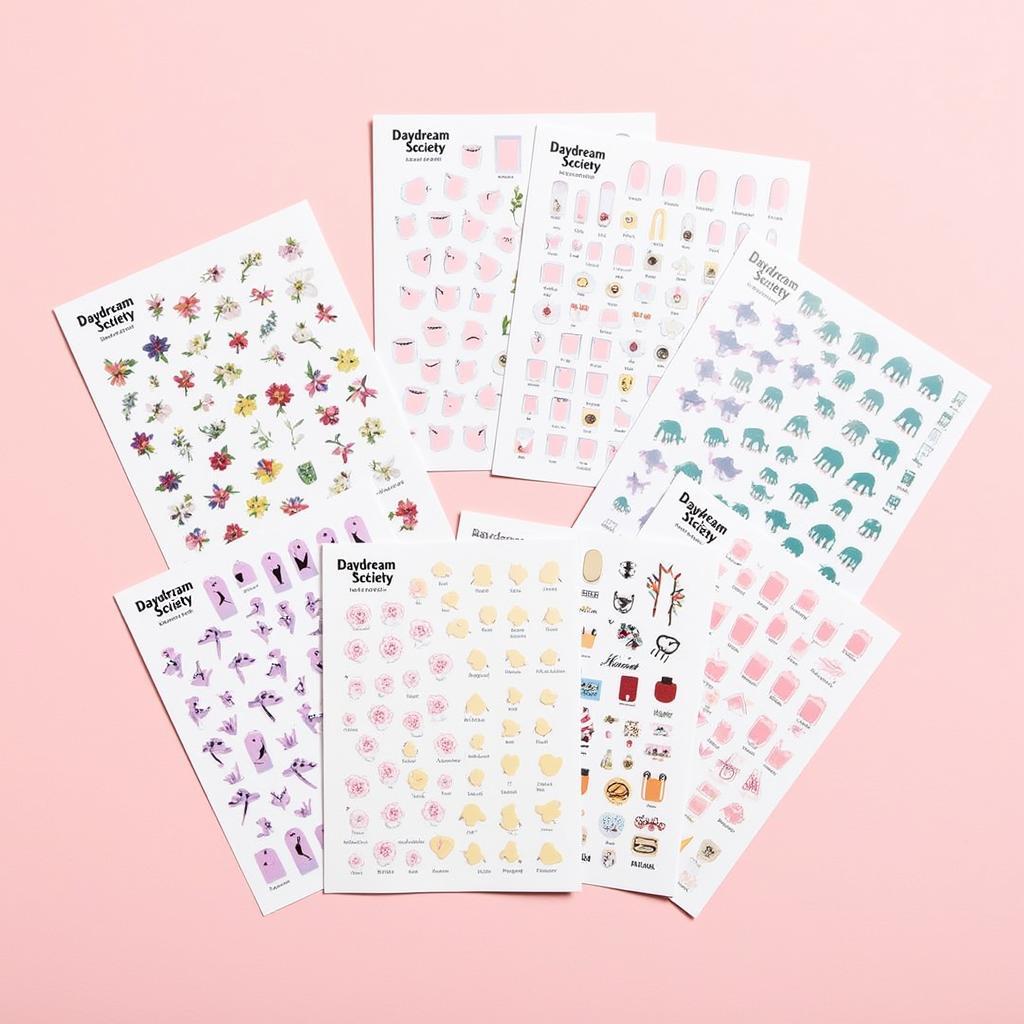 Variety of Daydream Society Nail Sticker Designs