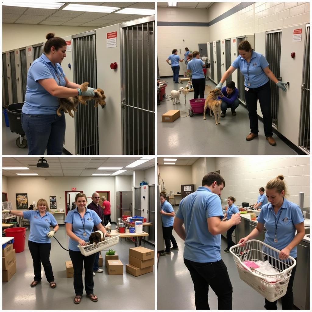 Volunteers working at the Doddridge County Humane Society.