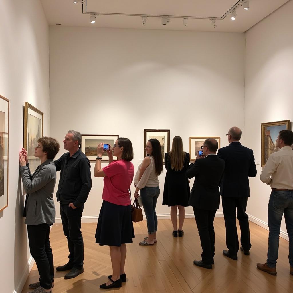 Fine Art Society London Visitors Engaging with Art