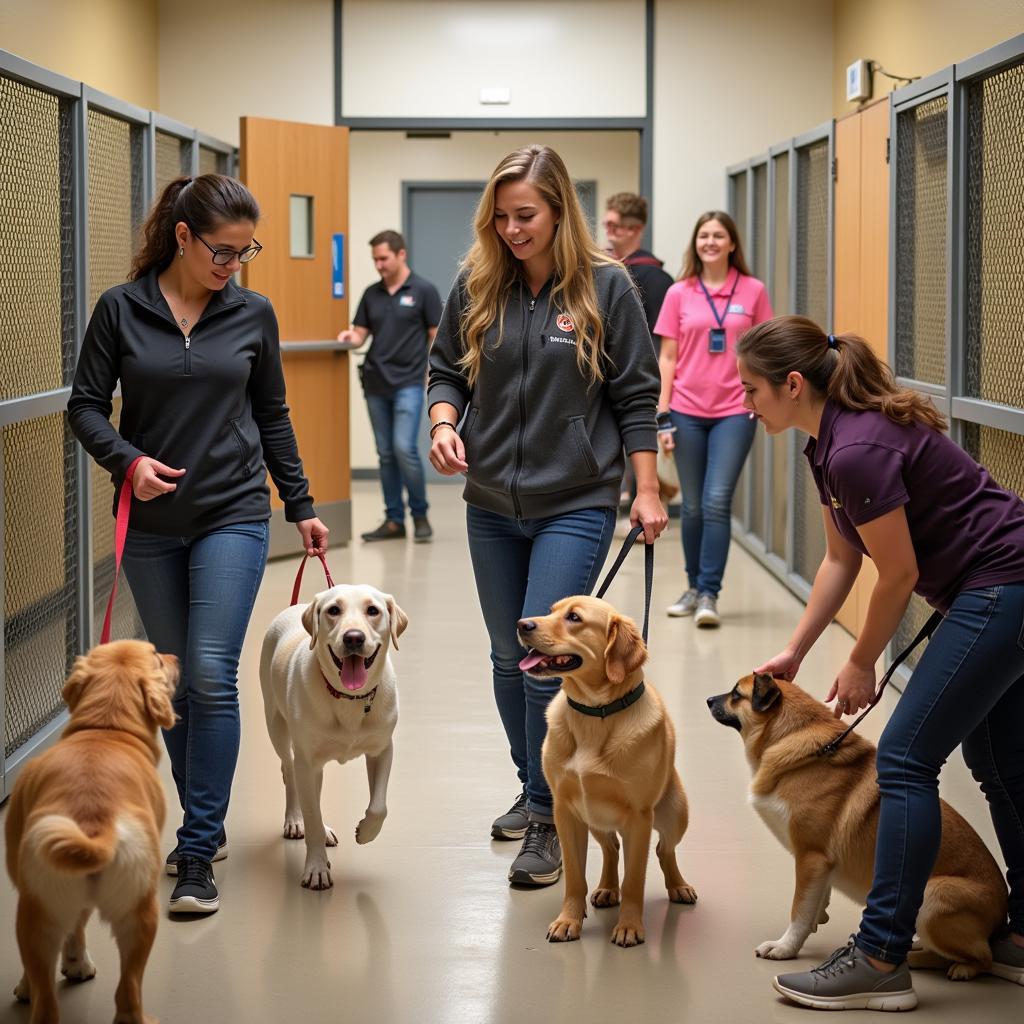 Volunteers at the Franklin County Humane Society