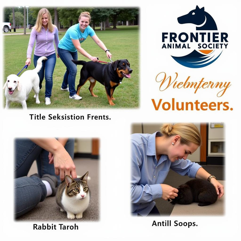 Volunteers at Frontier Animal Society Vermont spending quality time with the animals.