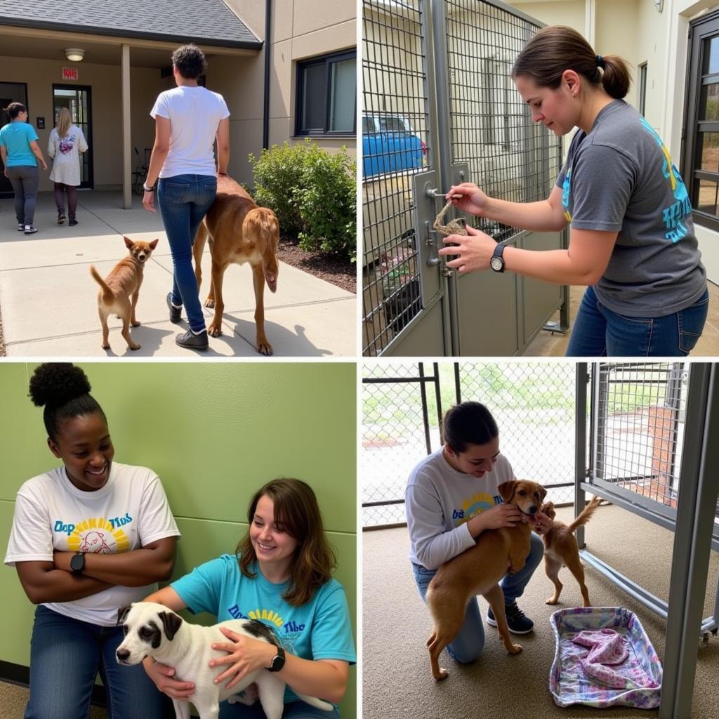 Volunteers working at Hendricks County Humane Society.