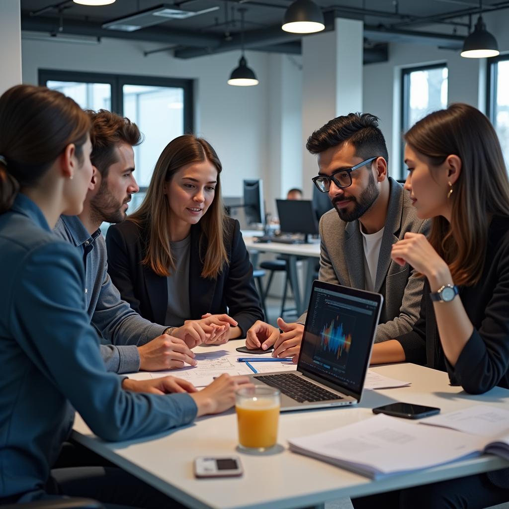 IT professionals collaborating on a project