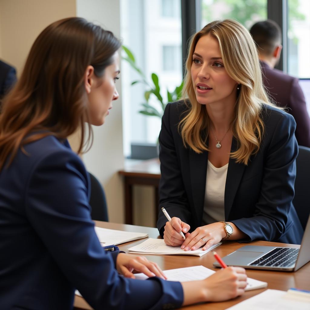 Pro bono lawyers volunteering at legal aid clinic