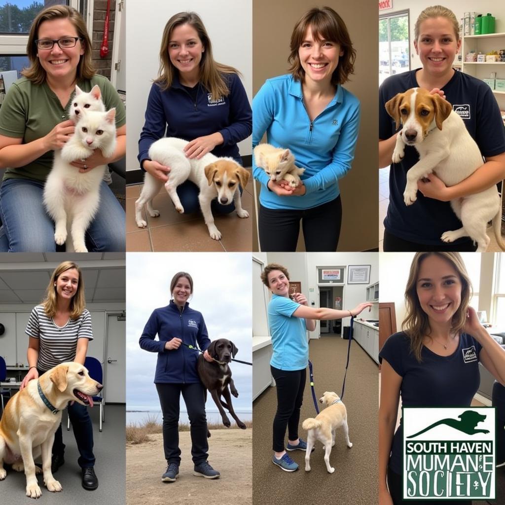 Volunteers at the South Haven Michigan Humane Society