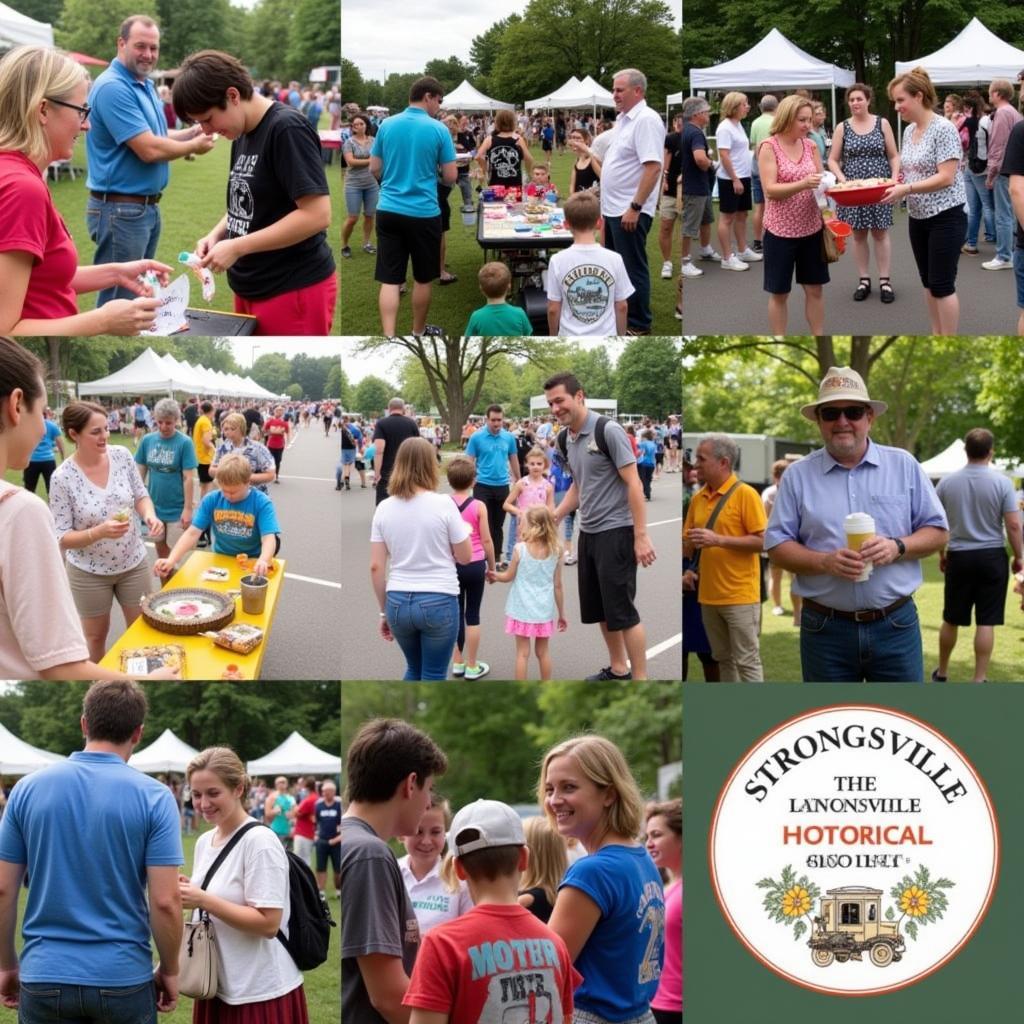 Community Members Engaging at a Strongsville Historical Society Event