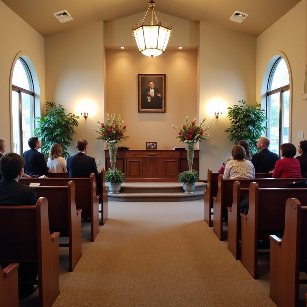 A memorial service held at the Triad Cremation Society